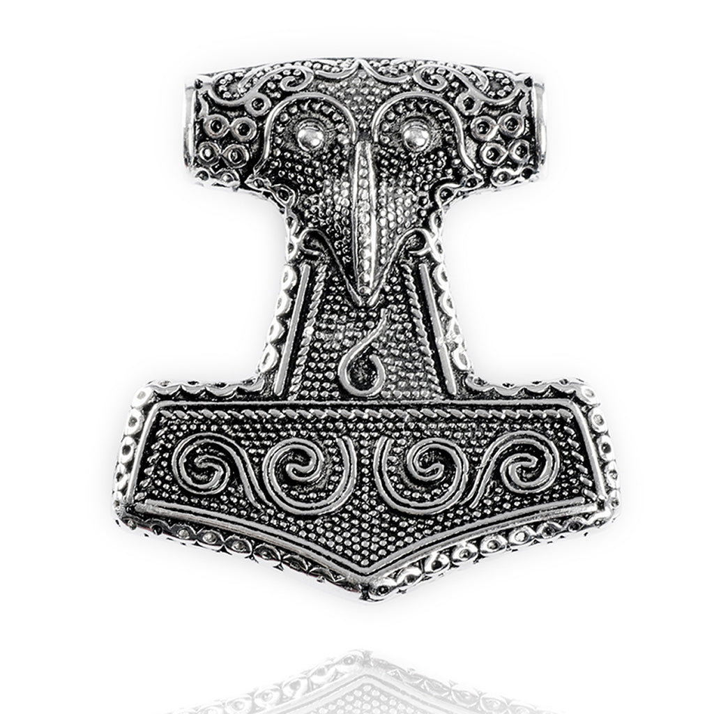 Thor's Hammers - Skane Thor's Hammer, Large, Silver - Grimfrost.com