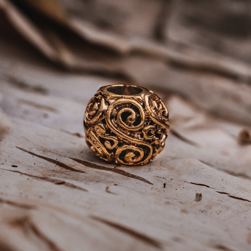 Beard Rings - Bronze Bead, Eternity - Grimfrost.com