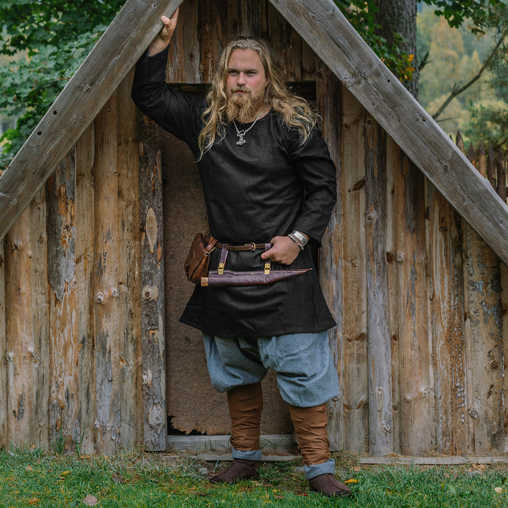 Viking Wool Tunic, Black – Grimfrost