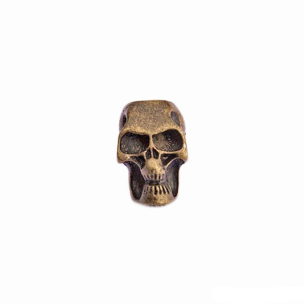 Beard Rings - Beard Bead, Antique Gold Skull - Grimfrost.com
