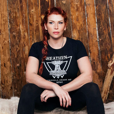 T-shirts - Women's Shirt, Heathen, Black - Grimfrost.com