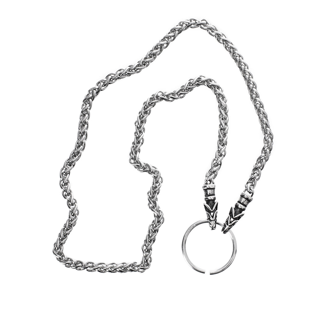 Wolf Head Chain, Stainless Steel – Grimfrost