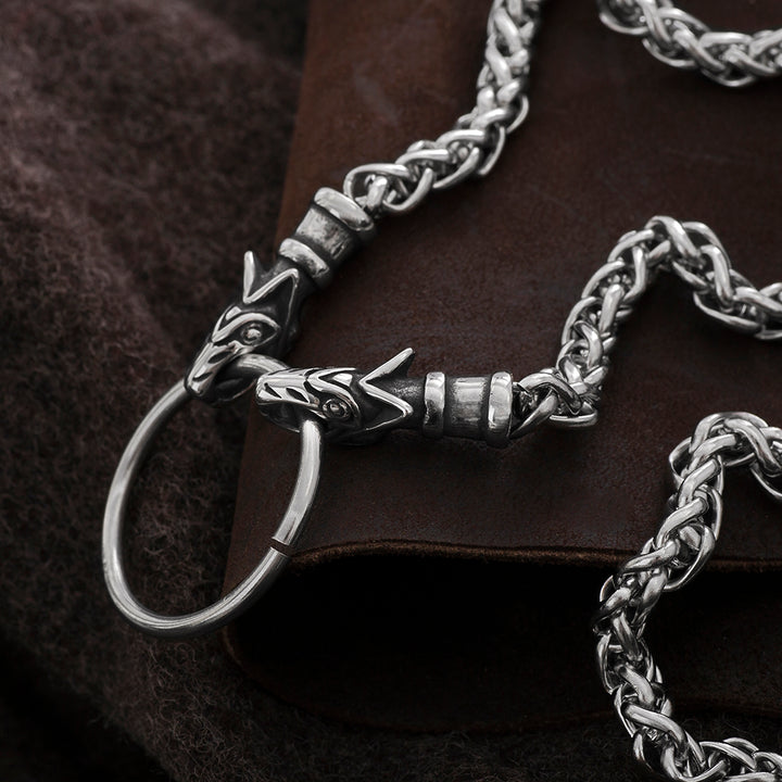 Wolf Head Chain, Stainless Steel – Grimfrost