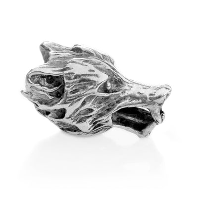 Beard Rings - Beard Bead, Silver Wolf - Grimfrost.com
