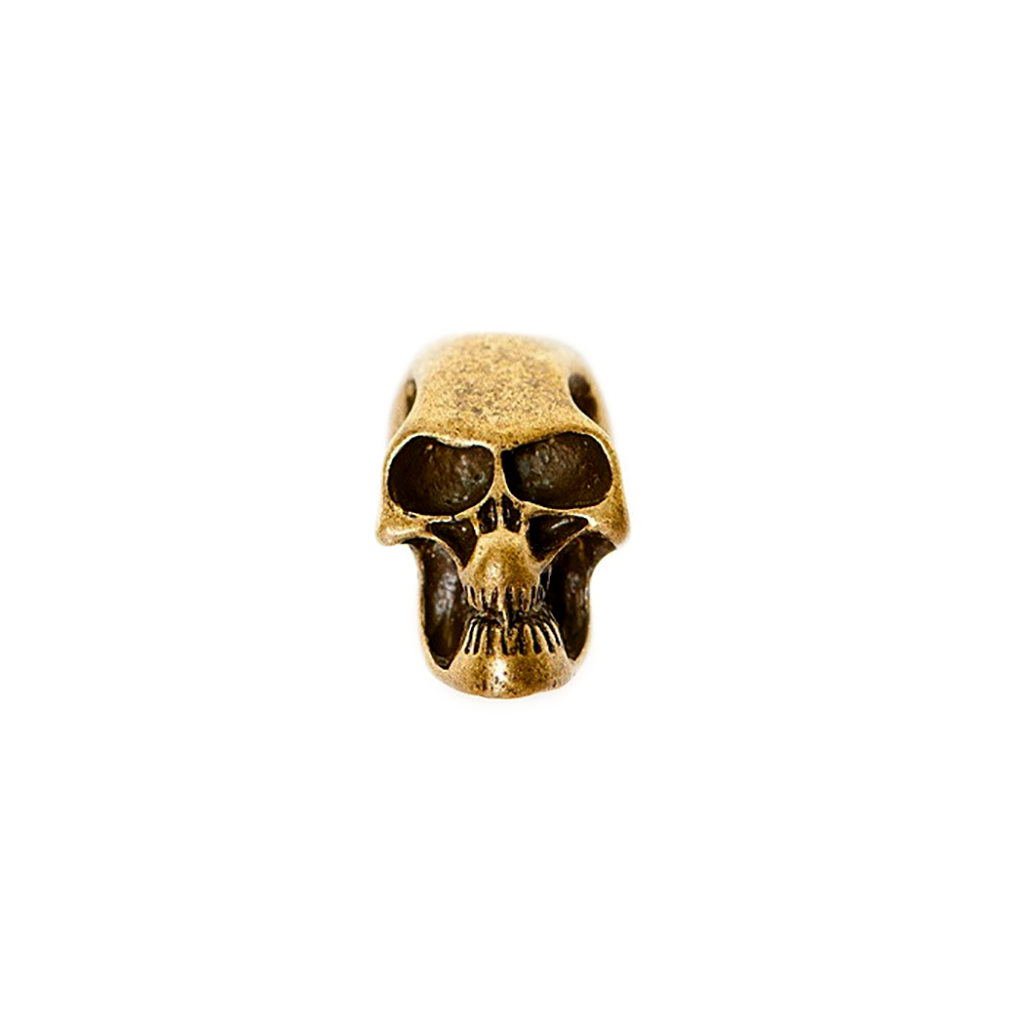 Beard Rings - Beard Bead, Solid Bronze Skull - Grimfrost.com