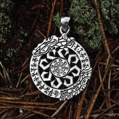 Pendants - Aegishjálmur Pendant, Silver - Grimfrost.com