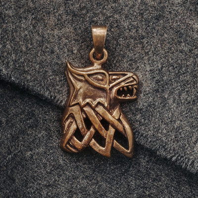 Pendants - Fenrir Pendant, Bronze - Grimfrost.com
