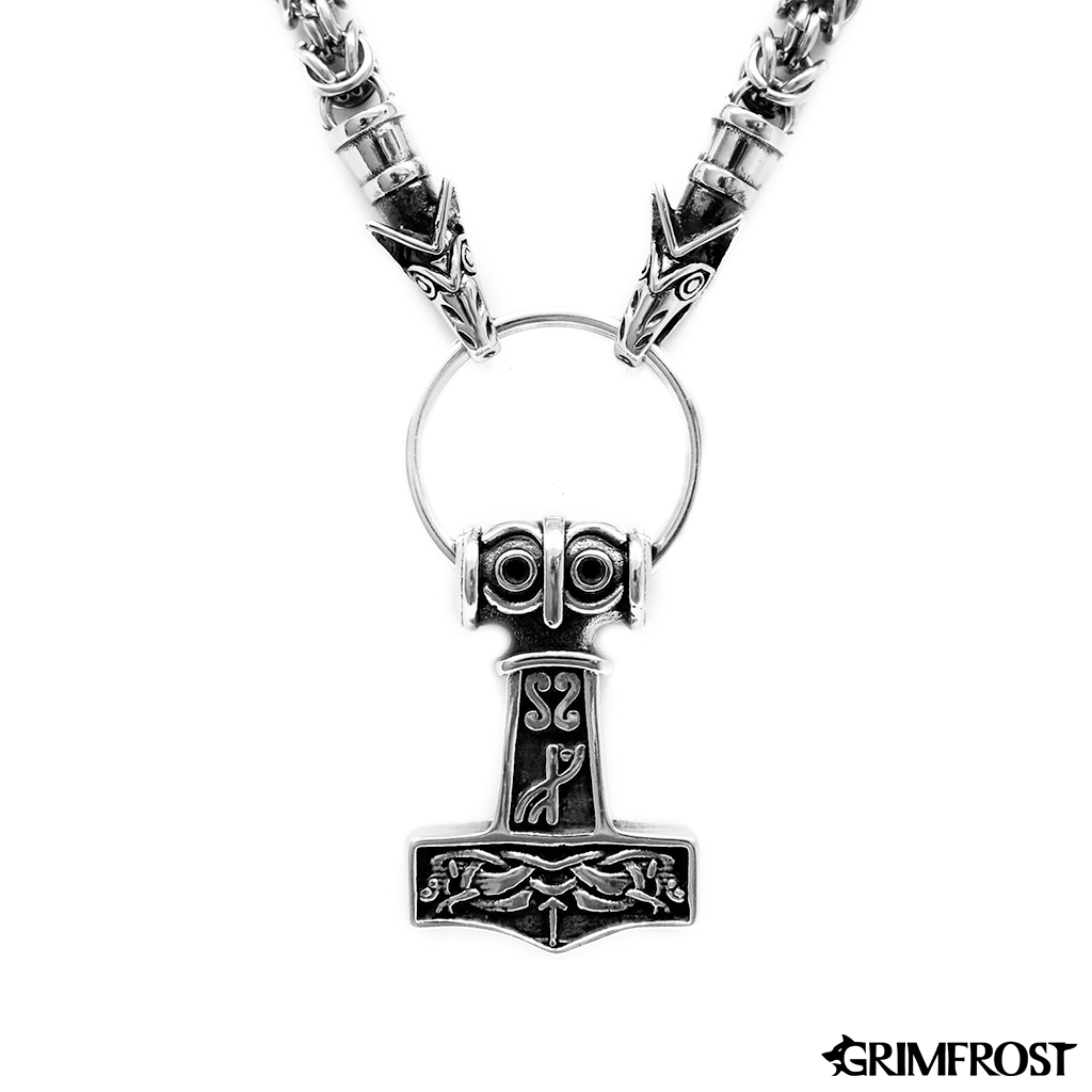 Set – Wolf King Stainless Grimfrost Chain, Steel 1,