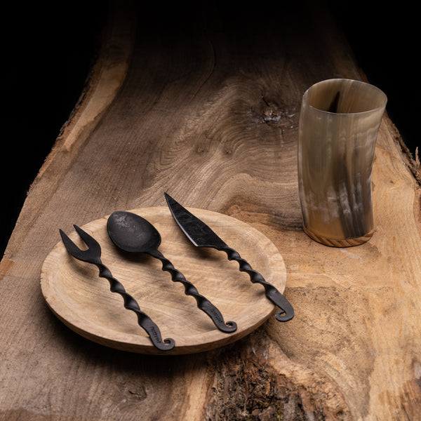 Hand Forged Dinner Set, Rustic Kitchen, Kitchen Accessories, Viking Cutlery,  Medieval Cutlery, Dinin