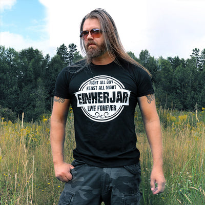 T-shirts - T-shirt, Einherjar, Black - Grimfrost.com