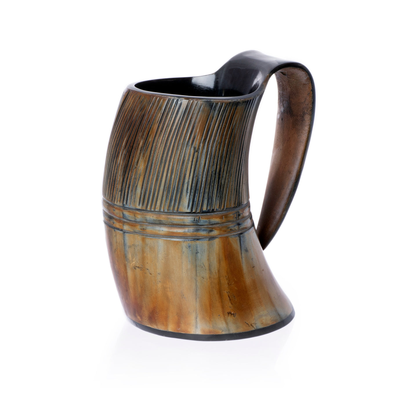 Horn Mug, Carved