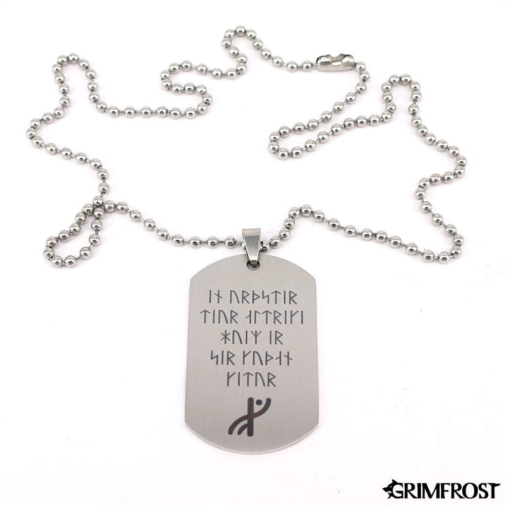 Havamal Dog Tag, Stanza 76 – Grimfrost