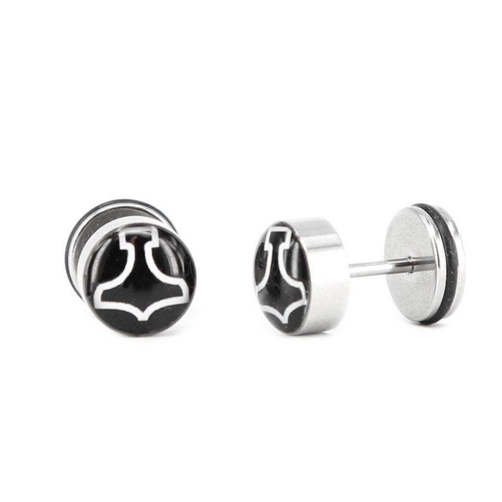 Earrings - Stud Earring, Mjolnir - Grimfrost.com