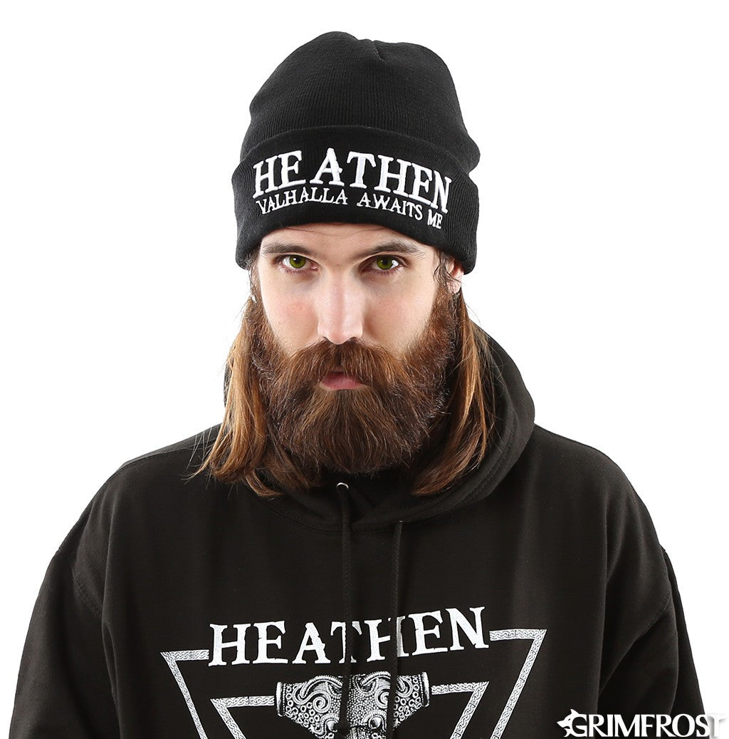 Beanies - Heathen Watch Hat, Black - Grimfrost.com