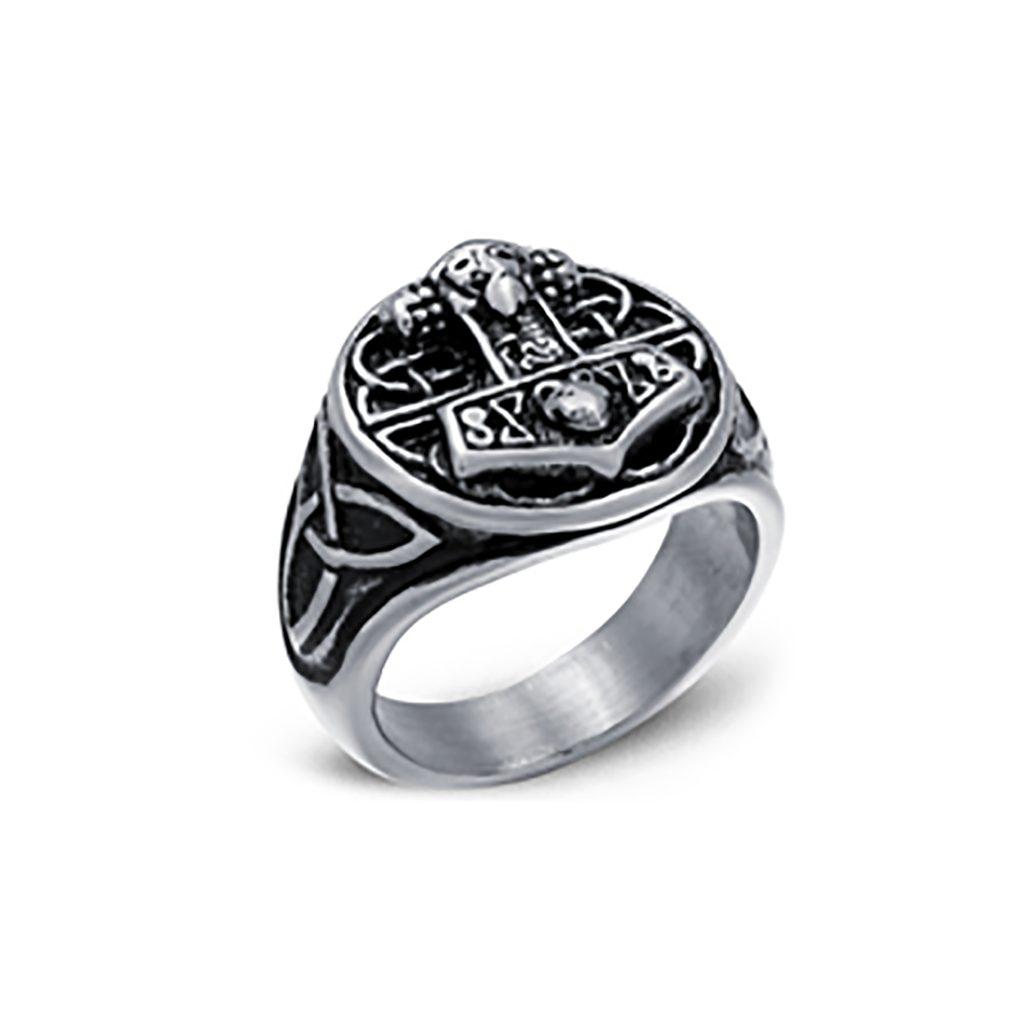 Rings - Mjolnir Ring, Stainless Steel - Grimfrost.com