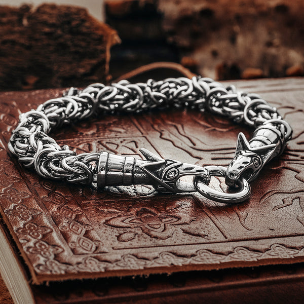 Wolf King Chain Bracelet Stainless Steel