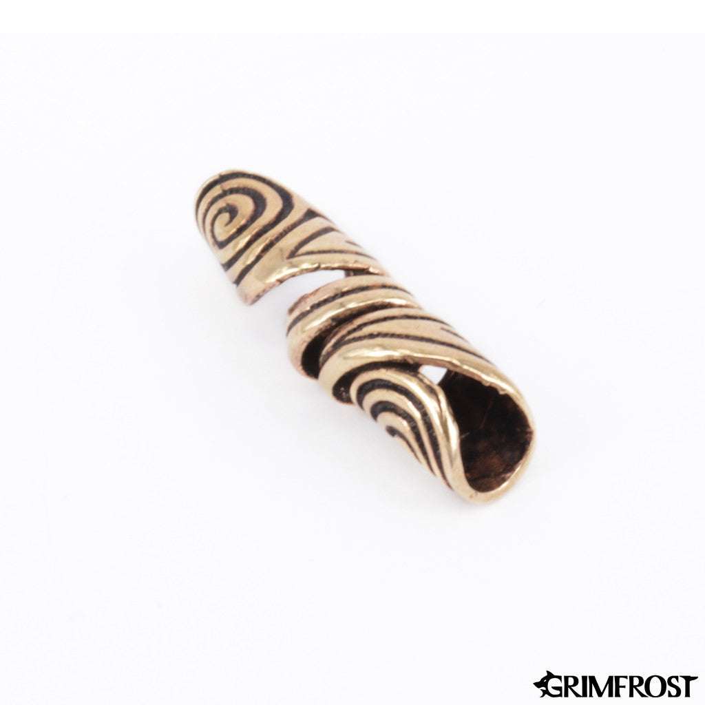 Beard Rings - Sun Spiral Beard Ring, Bronze - Grimfrost.com