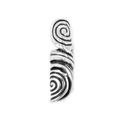 Beard Rings - Sun Spiral Beard Ring, Silver - Grimfrost.com