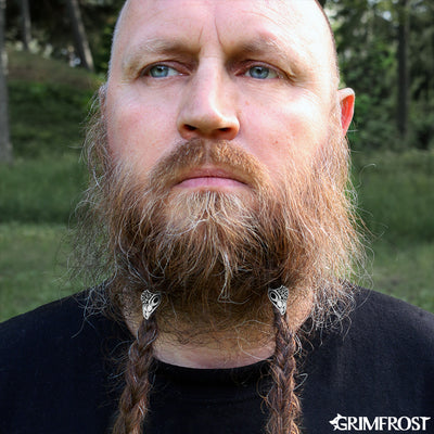 Beard Rings - Raven Beard Ring, Silver - Grimfrost.com