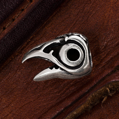 Beard Rings - Raven Beard Ring, Silver - Grimfrost.com
