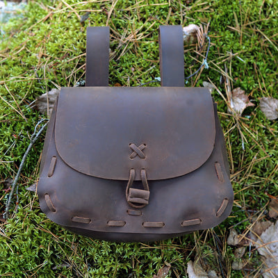 Bags & Pouches - Viking Belt Bag, Oiled Leather - Grimfrost.com