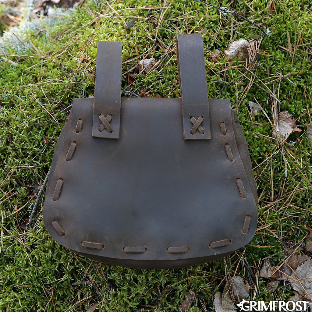 Bags & Pouches - Viking Belt Bag, Oiled Leather - Grimfrost.com