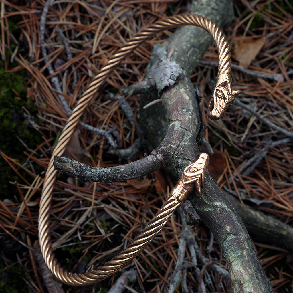 Neck Chains - Freki & Geri Torc, Bronze - Grimfrost.com