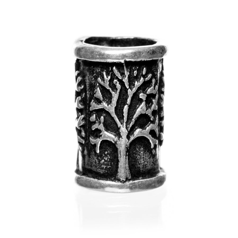 Beard Rings - Yggdrasil Beard Ring, Silver - Grimfrost.com