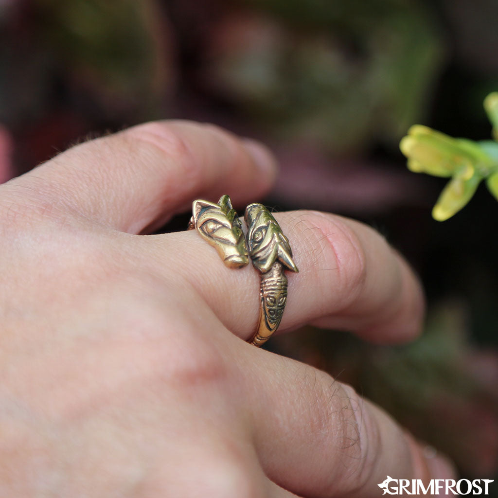 Rings - Freki & Geri Ring, Bronze - Grimfrost.com