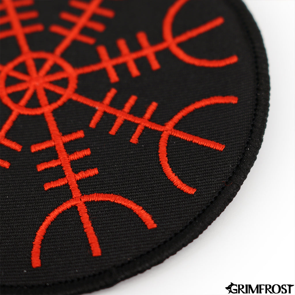 Patches - Aegishjalmur Patch, Embroidered, Black - Grimfrost.com