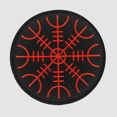 Patches - Aegishjalmur Patch, Embroidered, Black - Grimfrost.com