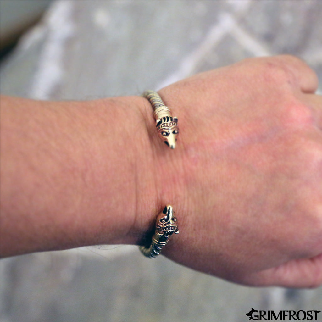 Arm Rings - Bear Armring, Silver and Bronze - Grimfrost.com