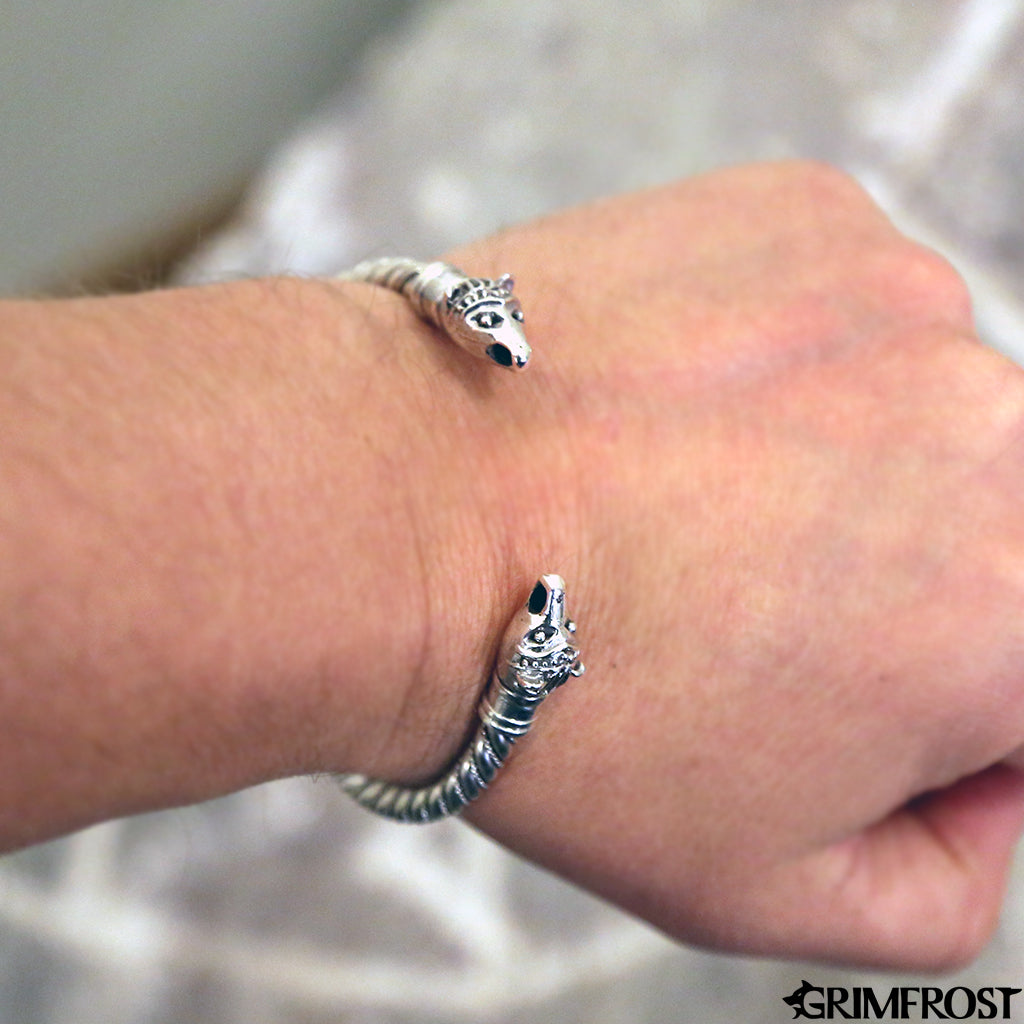 Arm Rings - Bear Armring, Silver - Grimfrost.com