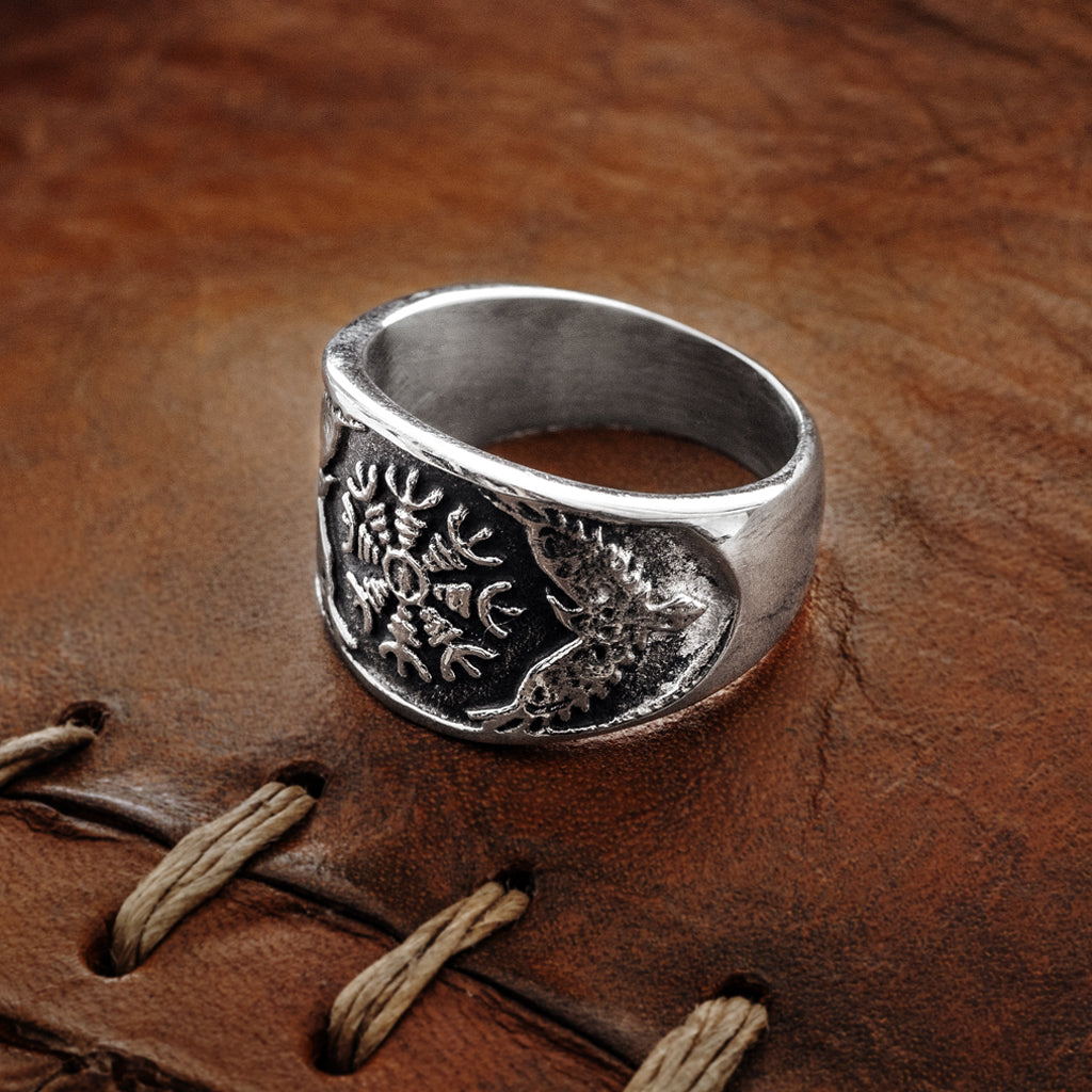 Aegishjálmur Ring, Stainless Steel – Grimfrost