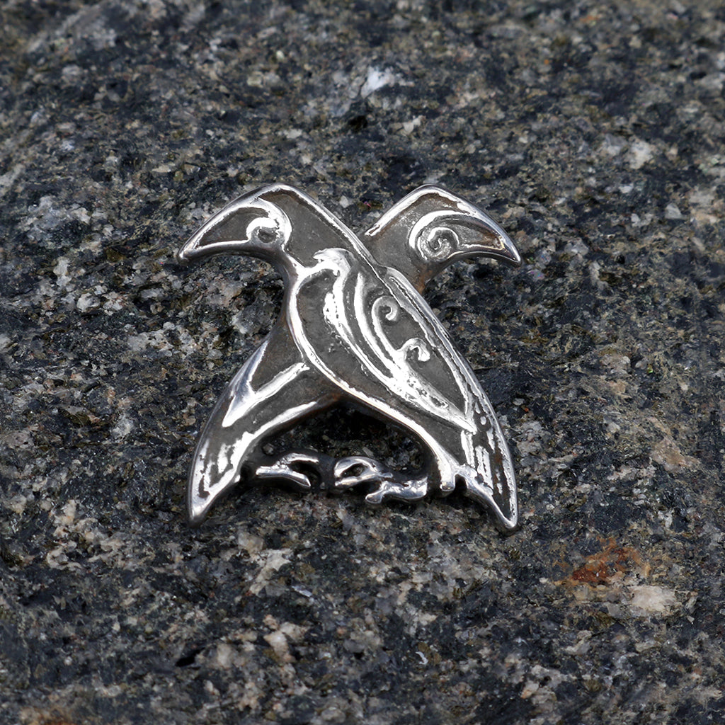 Pendants - Huginn & Muninn Pendant, Silver - Grimfrost.com