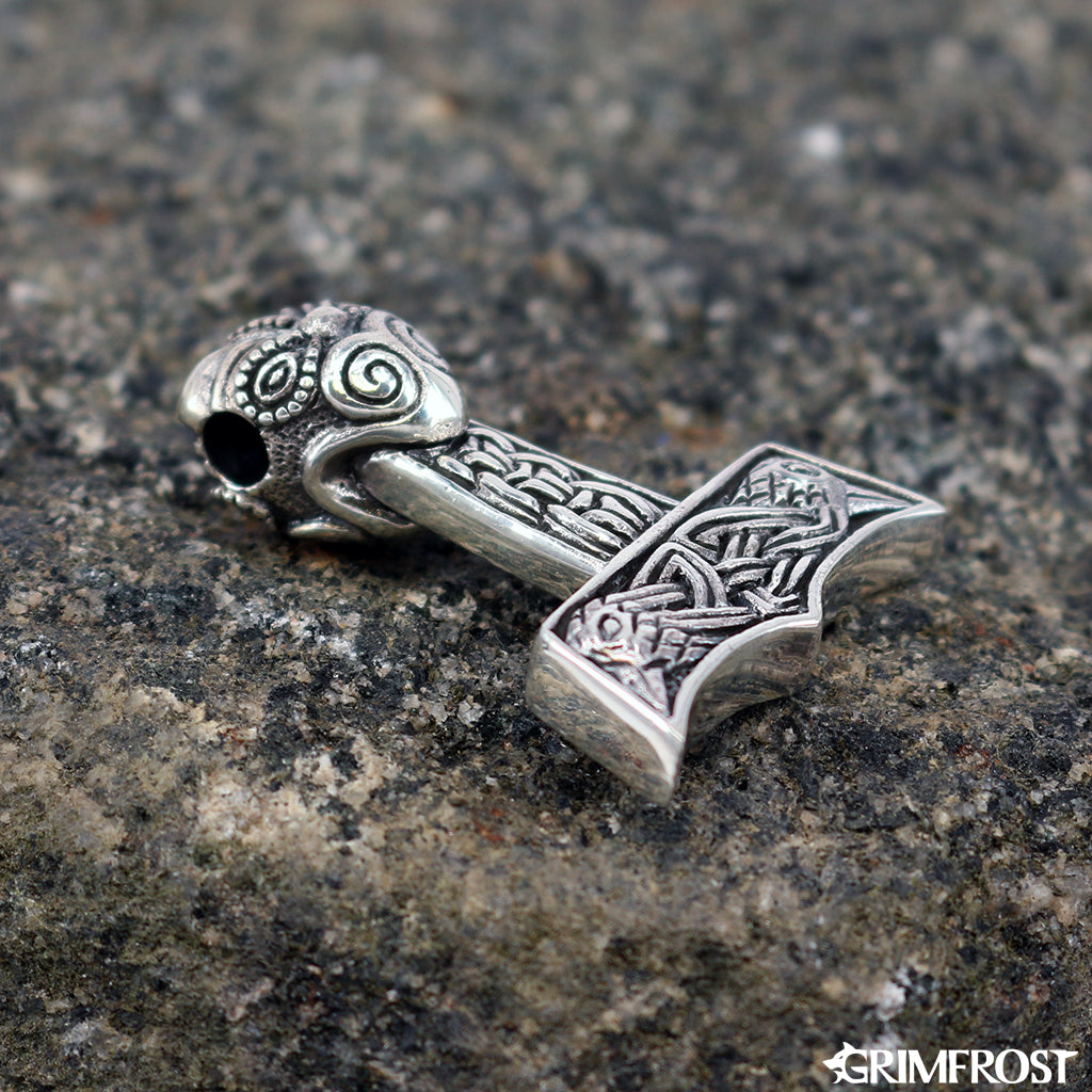Thor's Hammers - Raven Hammer, Silver - Grimfrost.com