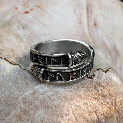 Rings - Thor Lindworm Ring, Stainless Steel - Grimfrost.com