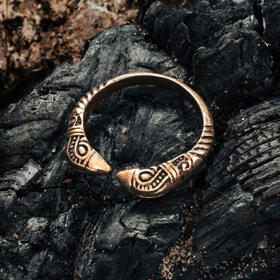 Huginn & Muninn Ring, Bronze
