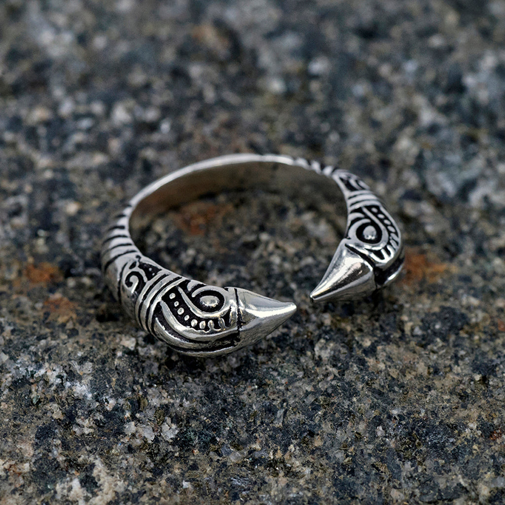 Huginn Muninn Ring Silver Grimfrost