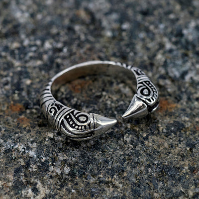 Rings - Huginn & Muninn Ring, Silver - Grimfrost.com