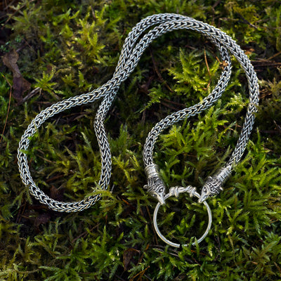 Neck Chains - Valhalla Bear Chain, Silver - Grimfrost.com