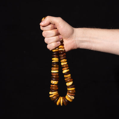 Amber Necklace, Disc Beads