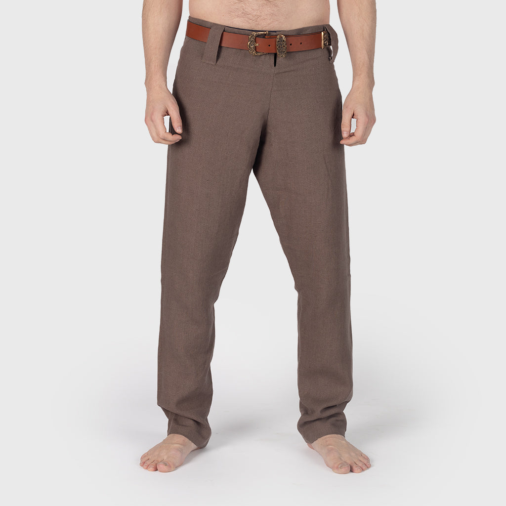 Wodan linen Viking trousers, brown ⚔️ Medieval Shop