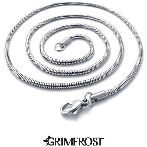 Neck Chains - Stainless Steel Chain, Round - Grimfrost.com