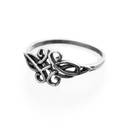 Rings - Swirl Ring, Silver - Grimfrost.com