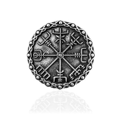 Brooches - Vegvisir Brooch, Silver - Grimfrost.com