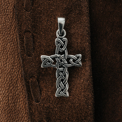 Pendants - Knotwork Cross, Silver - Grimfrost.com