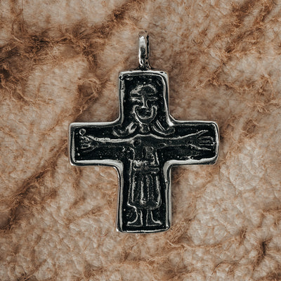 Pendants - Viking Age Cross, Silver - Grimfrost.com