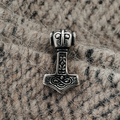 Thor's Hammers - Face Thor's Hammer, Silver - Grimfrost.com