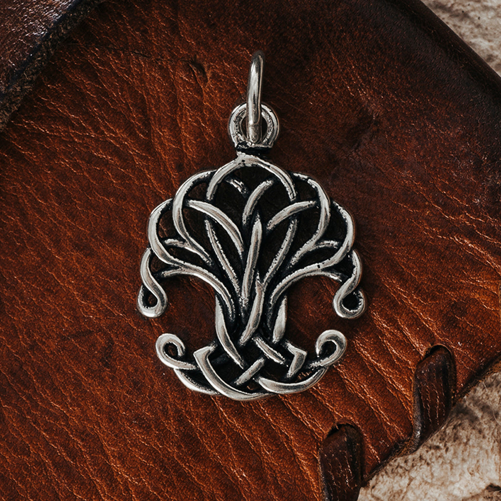 Pendants - Woven Yggdrasil Pendant, Silver - Grimfrost.com